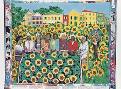 The Sunflowers Quilting Bee at Arles by Faith Ringgold