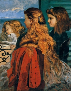 Three young Englishwomen by a Window by Gustave Courbet
