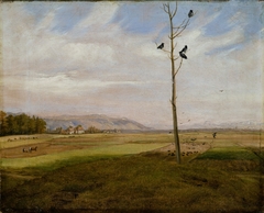 Tree with four ravens by Johan Christian Dahl