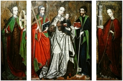 Triptych of Madonna and Child with Saints by Anonymous