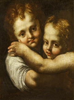 Two Children Embracing by Anonymous