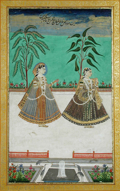 Two women from the harem of Tana Shah of Golconda by Anonymous