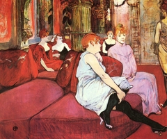 In the Salon of Rue des Moulins (Au Salon de la rue des Moulins) by Henri de Toulouse-Lautrec