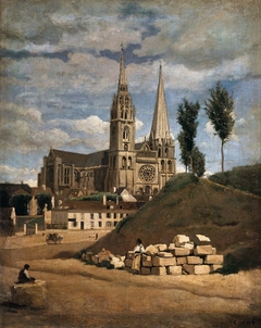 The Cathedral of Chartres by Jean-Baptiste-Camille Corot