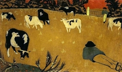 The Two Cattlemen on the Meadow by Paul Sérusier