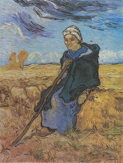 The shepherdess (after Millet) by Vincent van Gogh