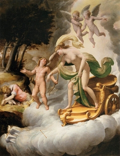 Venus Led by Cupid to the Dead Adonis by Jacopo Bertoia