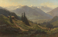 View from the Pilatus towards Sarnerboden by Jakob Joseph Zelger