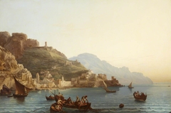 View of Amalfi from the Gulf of Salerno by Franz Ludwig Catel