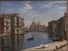 View of the Grand Canal, Venice. In the Background S. Maria della Salute by P C Skovgaard