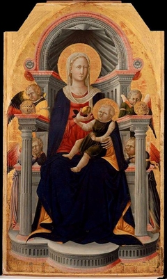 Virgin and Child Enthroned with Four Angels by Neri di Bicci