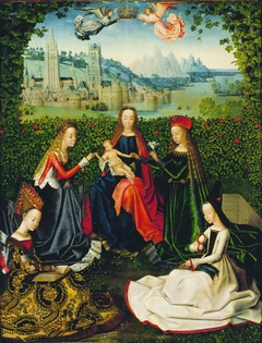 Virgin of the Rose Garden by Master of the Legend of Saint Lucy