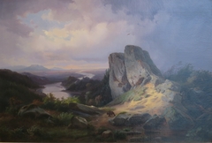 Western Landscape by Johann Hermann Carmiencke, oil on canvas, 1853, by Johann Hermann Carmiencke