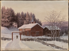 Winter Landscape at Sunset by Ferdinand von Wright