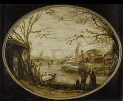 Winter landscape by Jan van de Velde