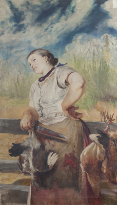 Woman Slaughtering Hens by Jacek Malczewski