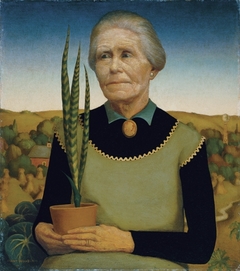 Woman with Plants by Grant Wood