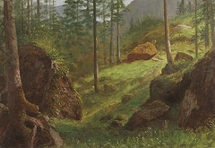 Wooded Hillside by Albert Bierstadt