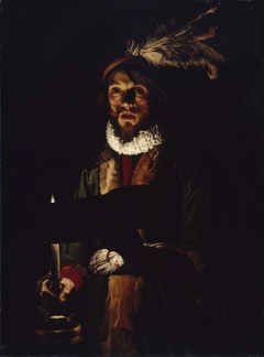 A Man Singing by Candlelight by Adam de Coster