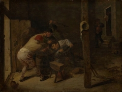 A Peasant Brawl by Adriaen Brouwer