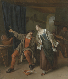 A peasant couple carousing in an inn by Jan Steen