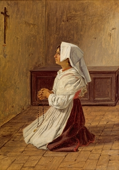 A Praying Italian Woman by Martinus Rørbye