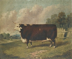 A Prize Bull in a Landscape by Richard Whitford