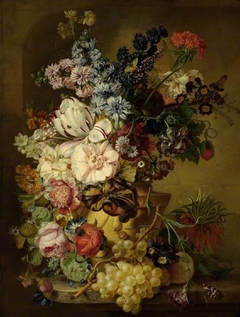 A vase of flowers by Georgius Jacobus Johannes van Os