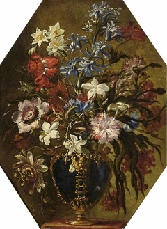 A vase of flowers by Johann Rudolf Byss