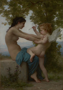 A Young Girl Defending Herself against Eros by William-Adolphe Bouguereau