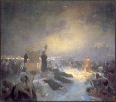 After the Battle of Vítkov Hill by Alphonse Maria Mucha