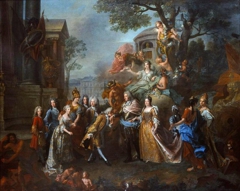 Allegory of Elector Max Emanuel being reunited with his family by Joseph Vivien