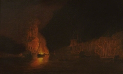 American Fireships on the Hudson, 16 August 1776 by Dominic Serres