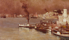 An autumn morning, Milson's Point, Sydney by Tom Roberts