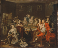 An Evening at the Rose Tavern, Scene III by William Hogarth