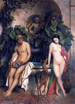 An Idyll (Daphnis and Chloe) by Jean-Léon Gérôme