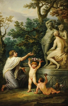 Anacreon sacrificing to the Three Graces by Antonio Zucchi