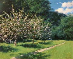 Apple trees in blossom by Stanisław Witkiewicz