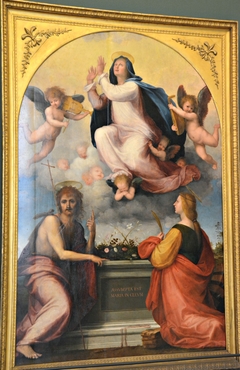 Assumption of the Virgin with St. John the Baptist and St. Catherine of Alexandria by Fra Bartolomeo