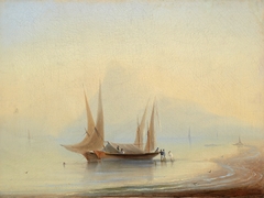 Barge at Sea Shore by Ivan Aivazovsky