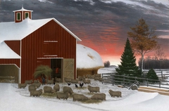 Barnyard in Winter by Horatio Shaw