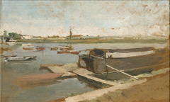 Bords de la Seine à Poissy by Jean-Louis-Ernest Meissonier