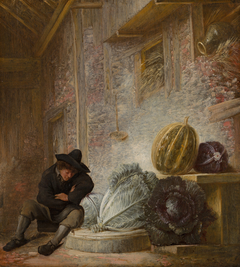 Boy Sleeping in a Barn by François Ryckhals