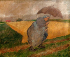 Bretonne au parapluie by Henri Gabriel Ibels