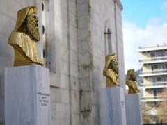 BUSTS OF 8 METROPOLITAN BISHOPS by Στυλιανός Μαραγκός