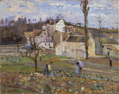 Cabbage Patch Near the Village by Camille Pissarro