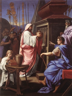 Caligula depositing the Ashes of his Mother and Brother in the Tomb of his Ancestors by Eustache Le Sueur