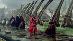 Cardinal Richelieu at the Siege of La Rochelle by Henri-Paul Motte