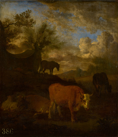 Cattle, a Horse and a Sleeping Herdsman by Adriaen van de Velde