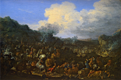 Cavalry battle by Jan Baptist van der Meiren